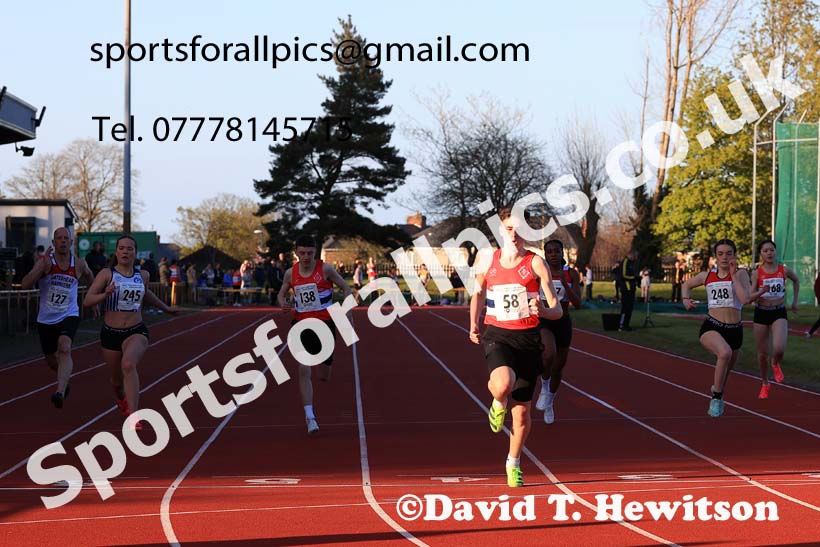 150 metres, 2024 NEGP 1, Monkton Stadium, Jarrow. Photo: David T. Hewitson/Sports for All Pics